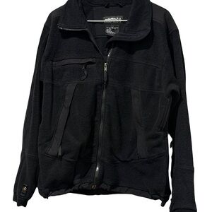 Black Fleece Zip-Up Jacket